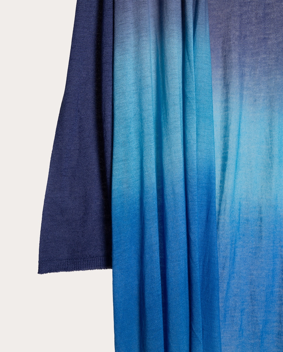 Capa de cashmere Azul-2