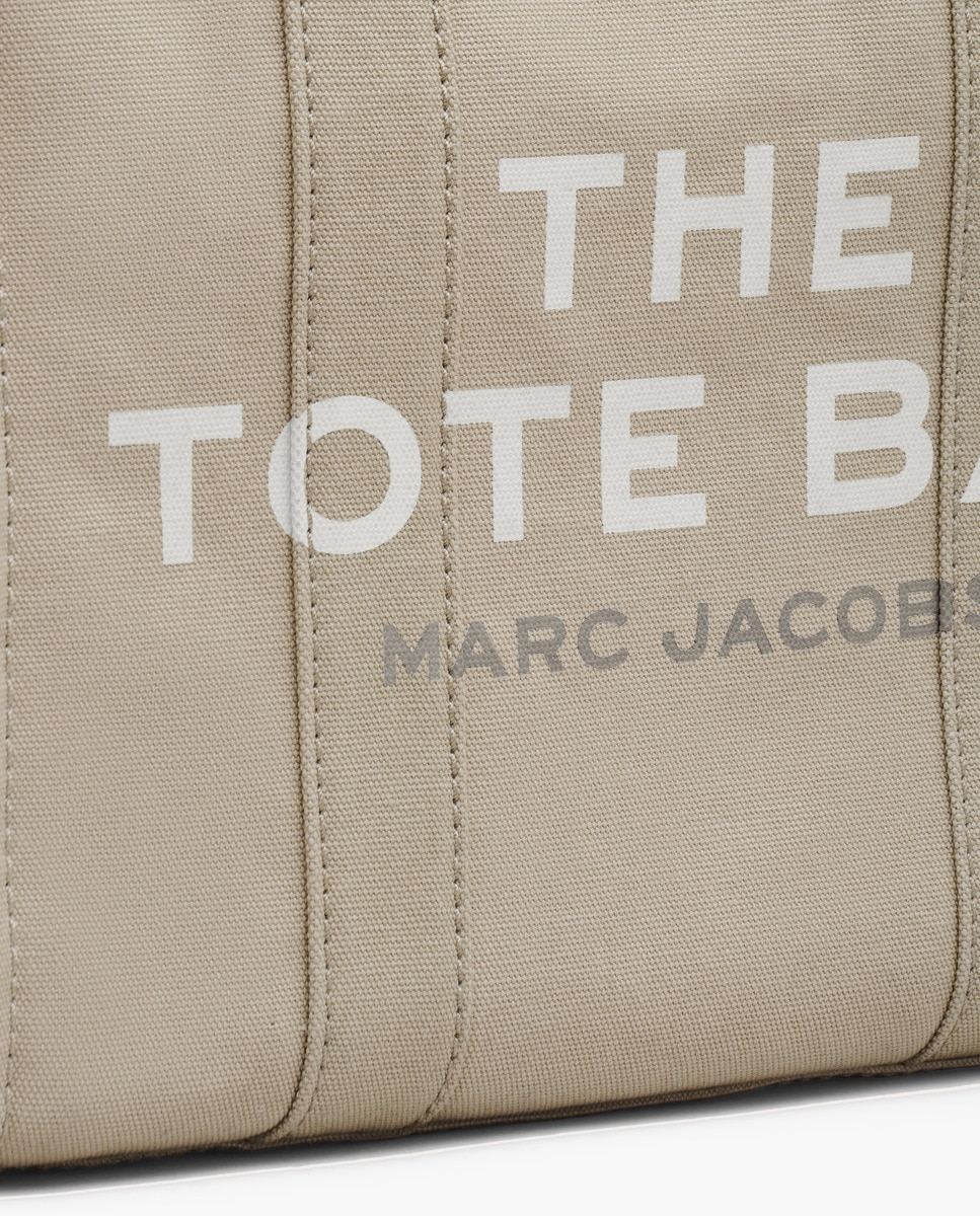Bolso Medium Tote de algodón Beige-8