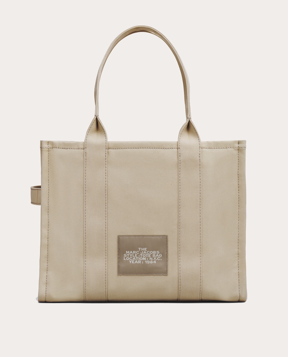 Mala Shopper Large Tipo Tote de Algodão Bege-5