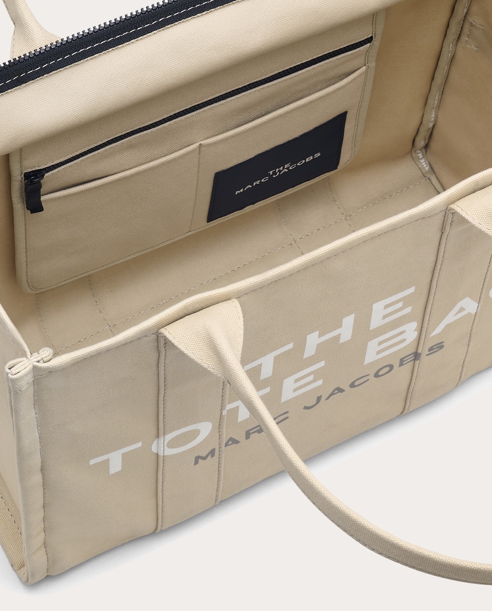 Mala Shopper Large Tipo Tote de Algodão Bege-7