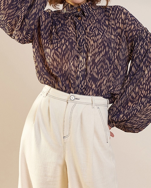 Imagen 0 de Camisa de mujer vaporosa estampada