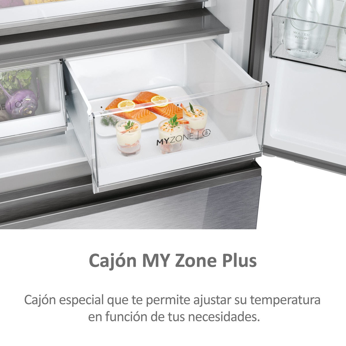 Frigorífico americano Haier Total No Frost MultiDoor FD 83 Series 7 - HFR7819ENGC Cristal inox-11