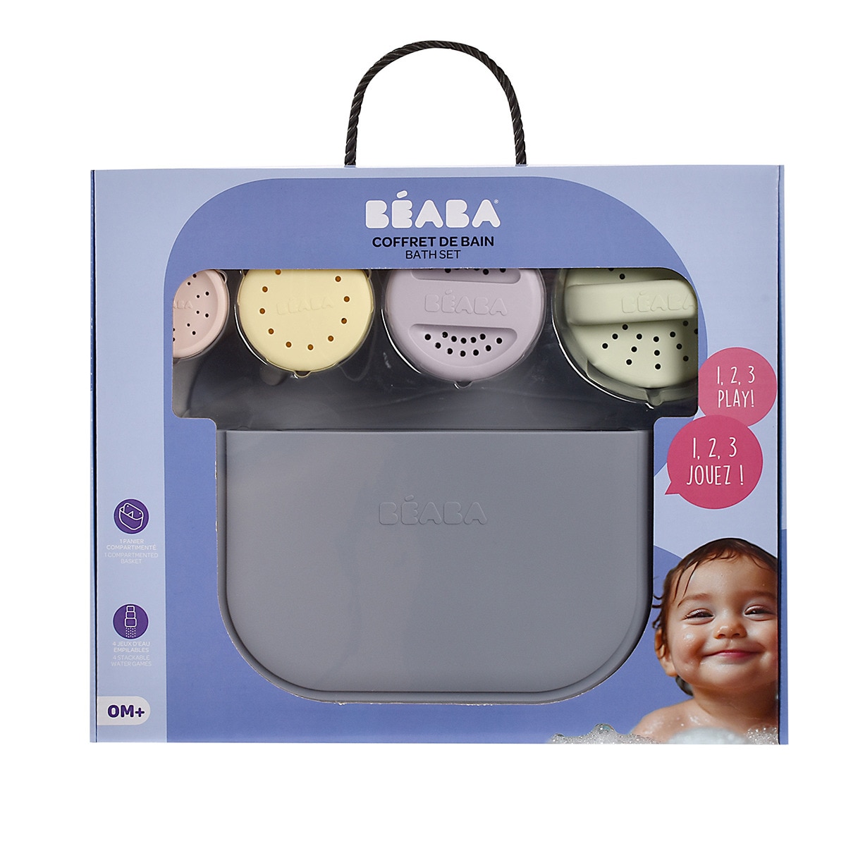 Pack de Banho Cesto Porta-Objetos + Jogos de Banho em Silicone Multicolor-3