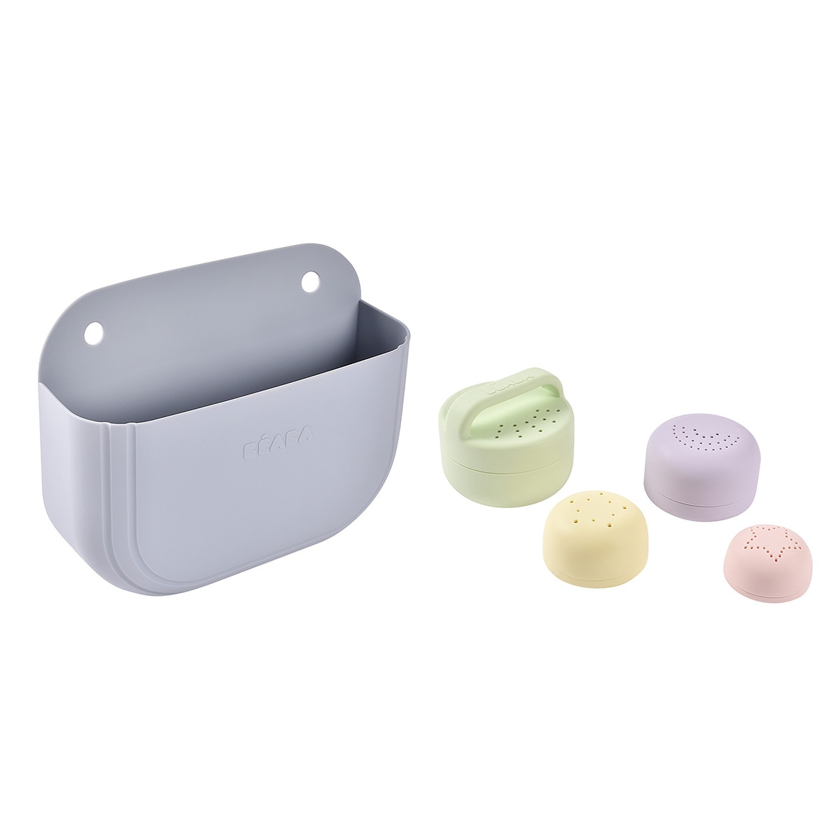 Pack de Banho Cesto Porta-Objetos + Jogos de Banho em Silicone Multicolor-1