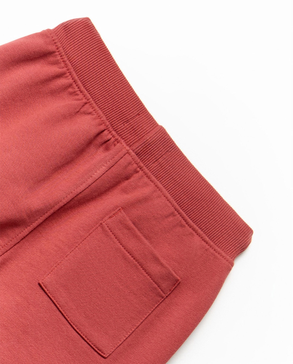 Bermudas Básicas Terry Vermelho-4