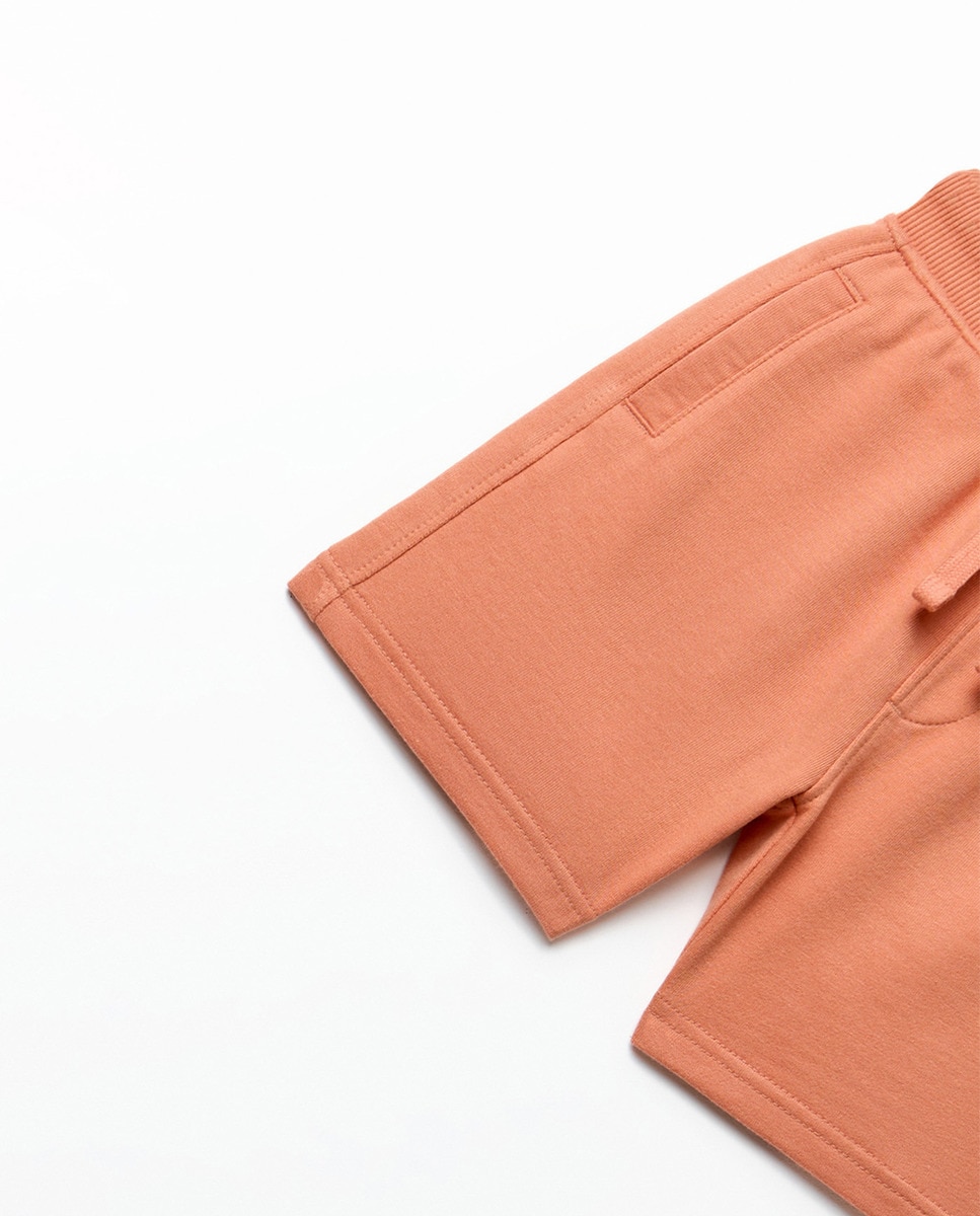 Bermudas Básicas Terry Laranja-3