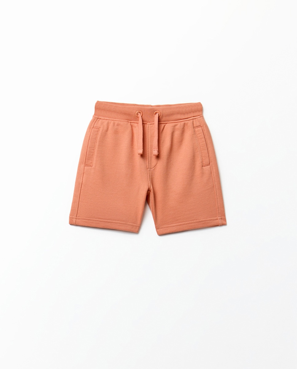 Bermudas Básicas Terry Laranja-1