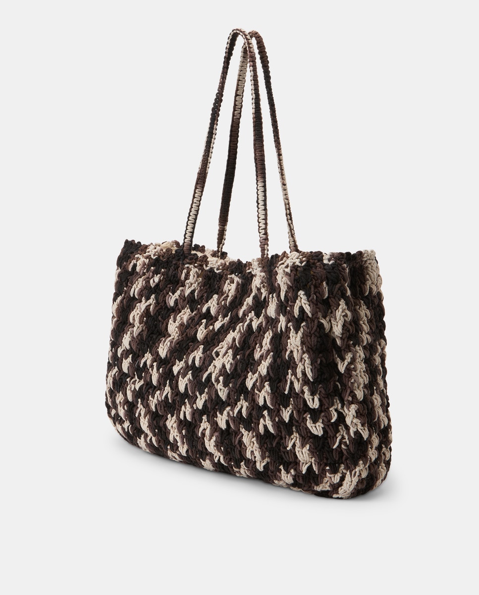 Mala Shopper Handmade de Crochet Preto-2