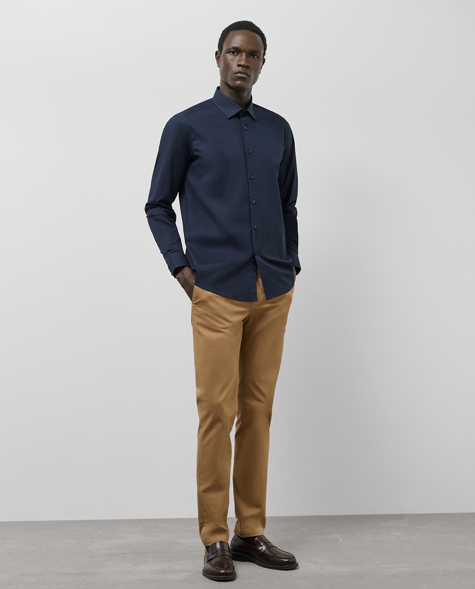 Camisa Formal Slim Fit Lisa Azul-marinho-4