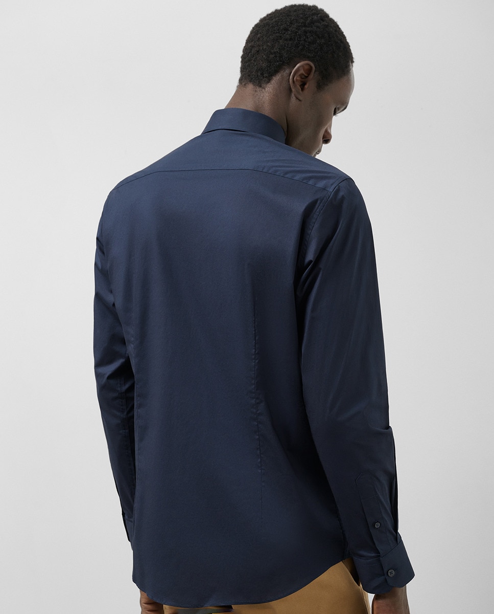 Camisa Formal Slim Fit Lisa Azul-marinho-2