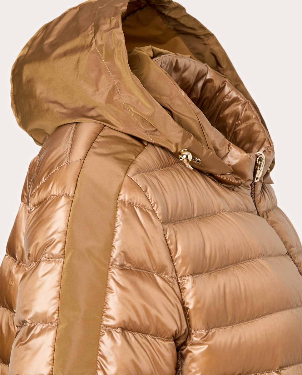 Blusão Acolchoado com Capuz Camel-3