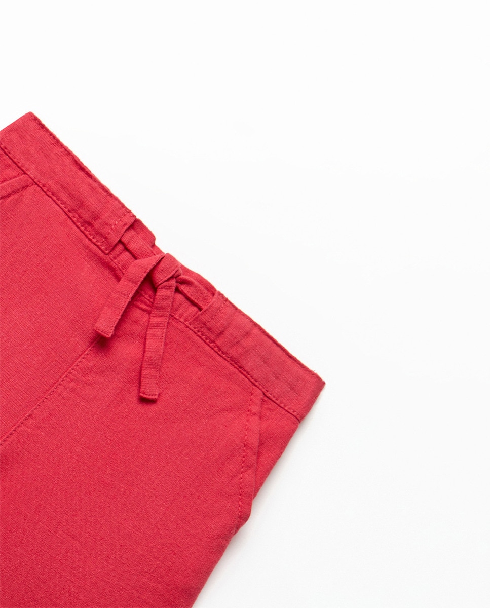 Calções Combinados Vermelho-4
