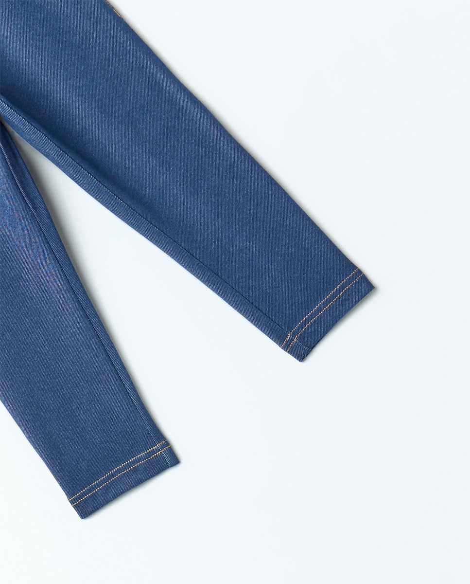 Leggings Denim Knit Azul-3