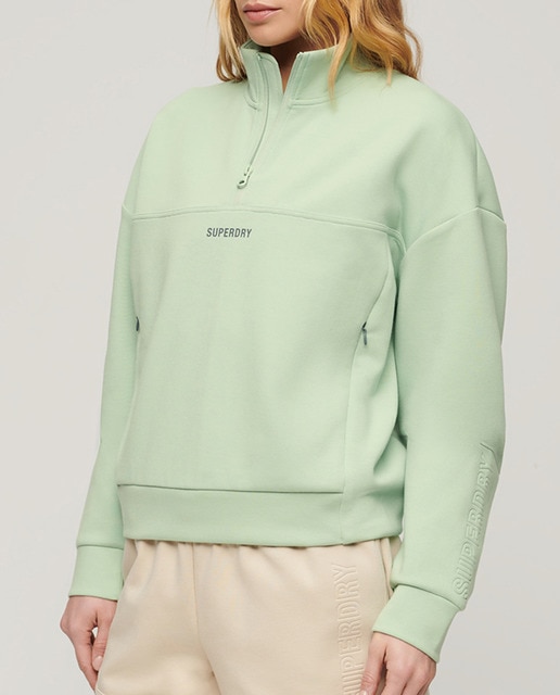 Imagen 0 de Sudadera Sport Tech con media cremallera y corte relajado de mujer