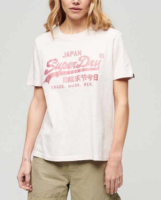 Imagen 0 de Camiseta de mujer corte relajado con logotipo metalizado