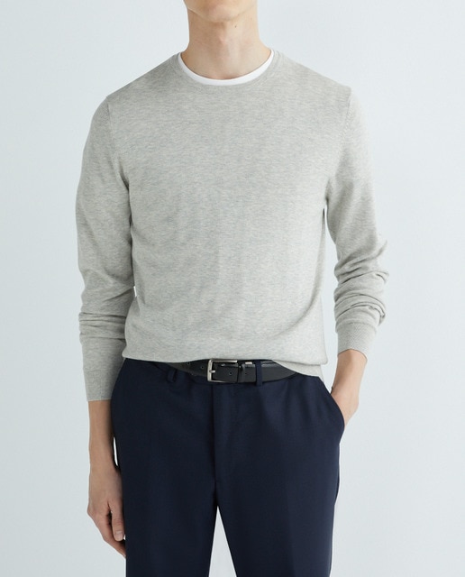 Imagen 0 de Jersey punto cuello caja de hombre