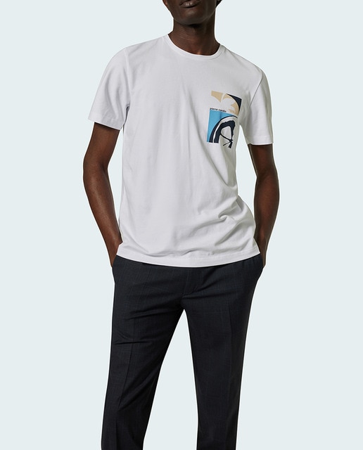Imagen 0 de Camiseta frutas/hojas en el pecho de hombre