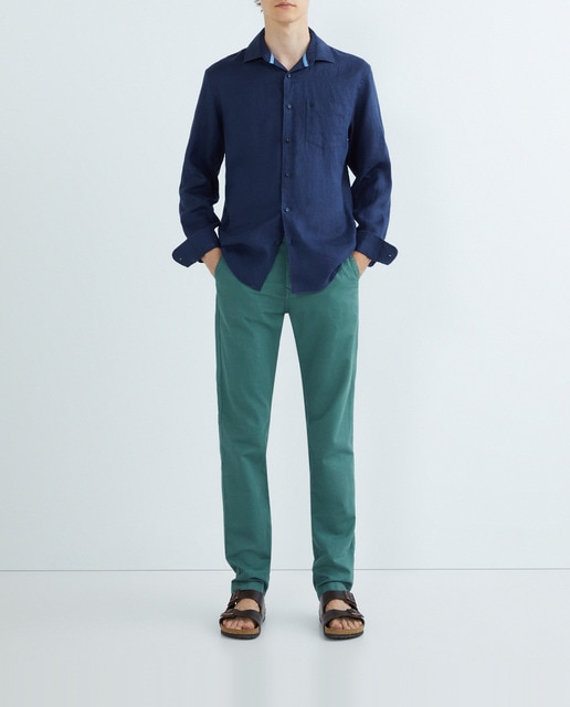 Imagen 0 de Pantalón chino lino de hombre