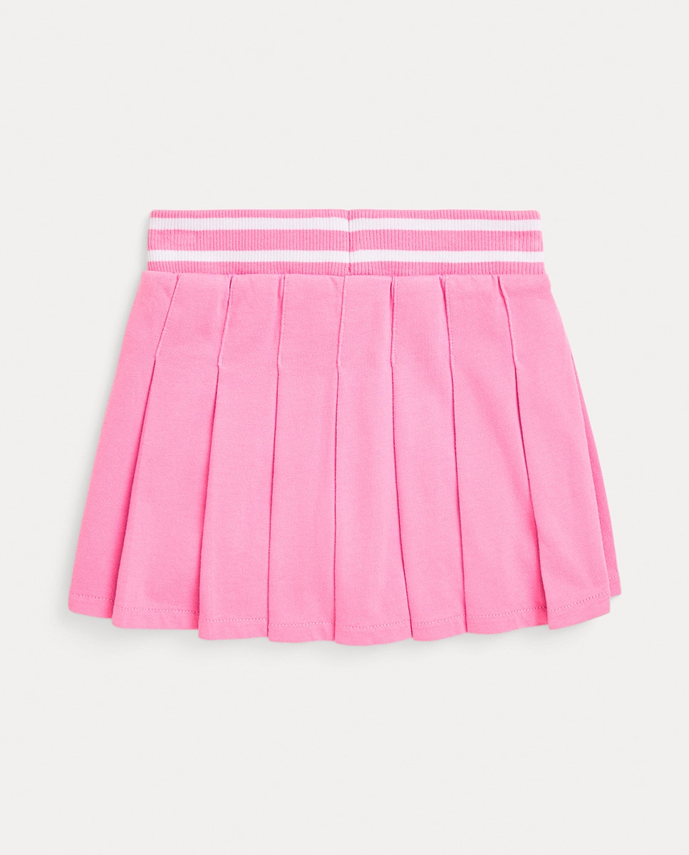 Saia-Calça com Pregas e Cintura Elástica Rosa-6