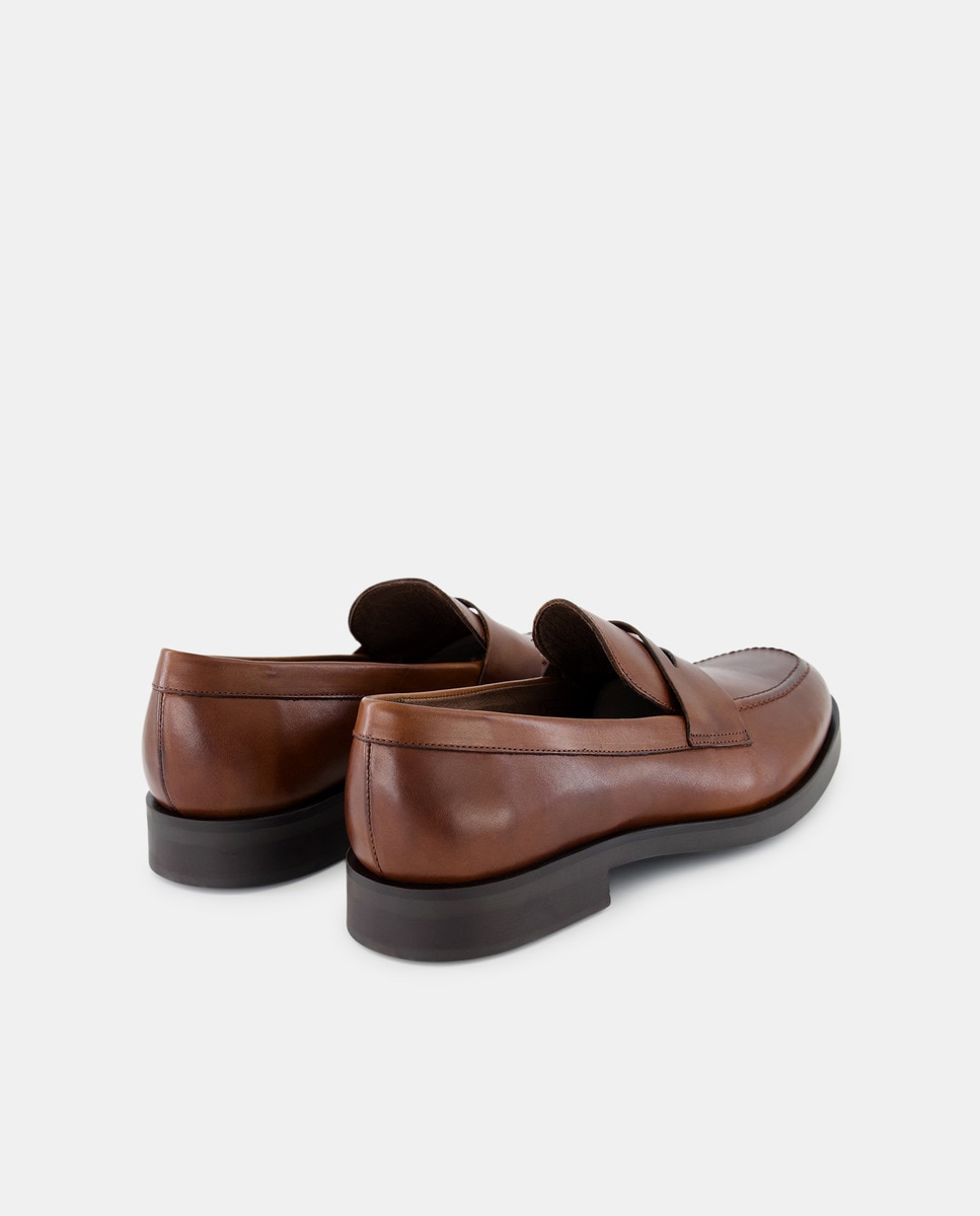 Mocassins em Pele com Travessão Couro-3