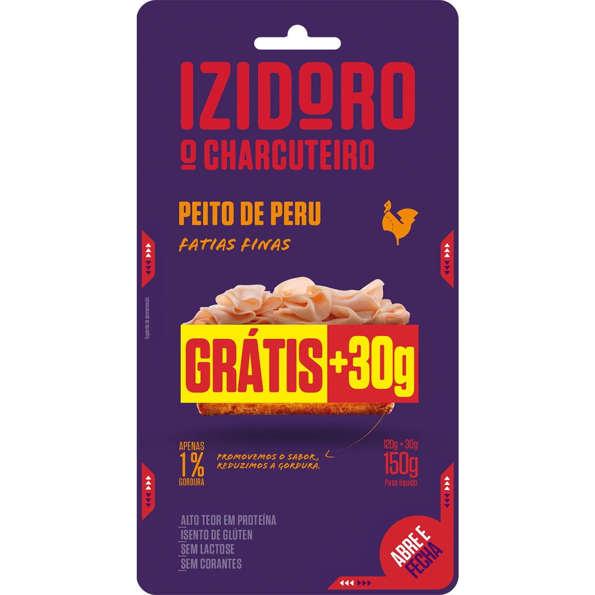 Peito de Peru Fatias Finas ( 120G + 30G OFERTA) unidade 120 g