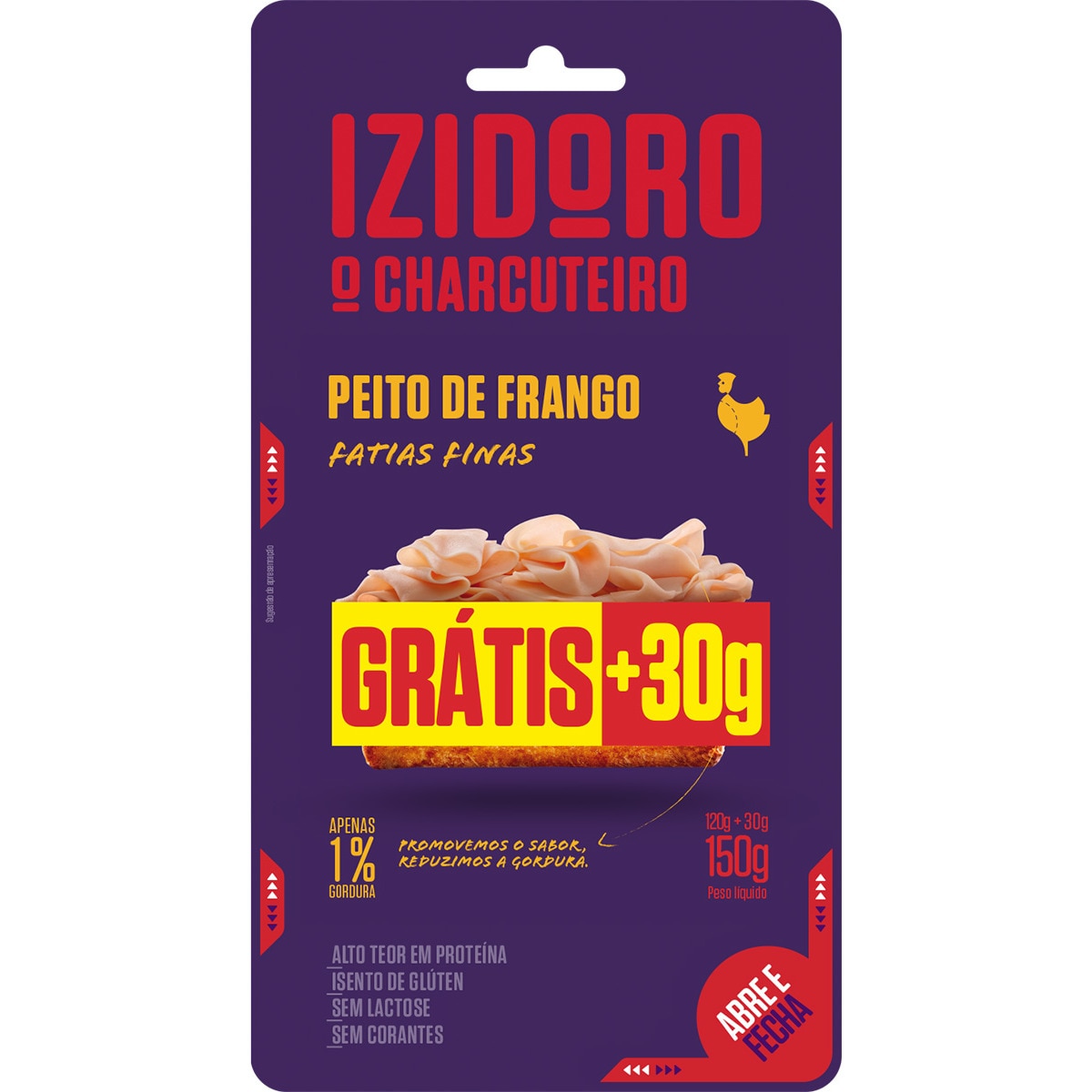 Peito Frango Fatias  Finas  (120G + 30G OFERTA) unidade 120 g