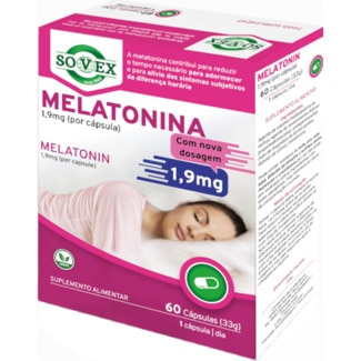 Melatonina embalagem 60 cápsulas - Sovex