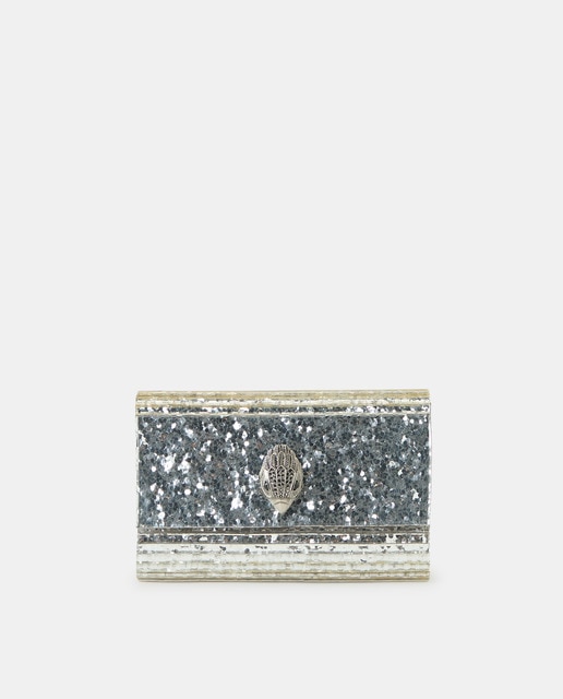 Imagem 0 de Mala Clutch de Festa com Corrente - Prateado Metalizado