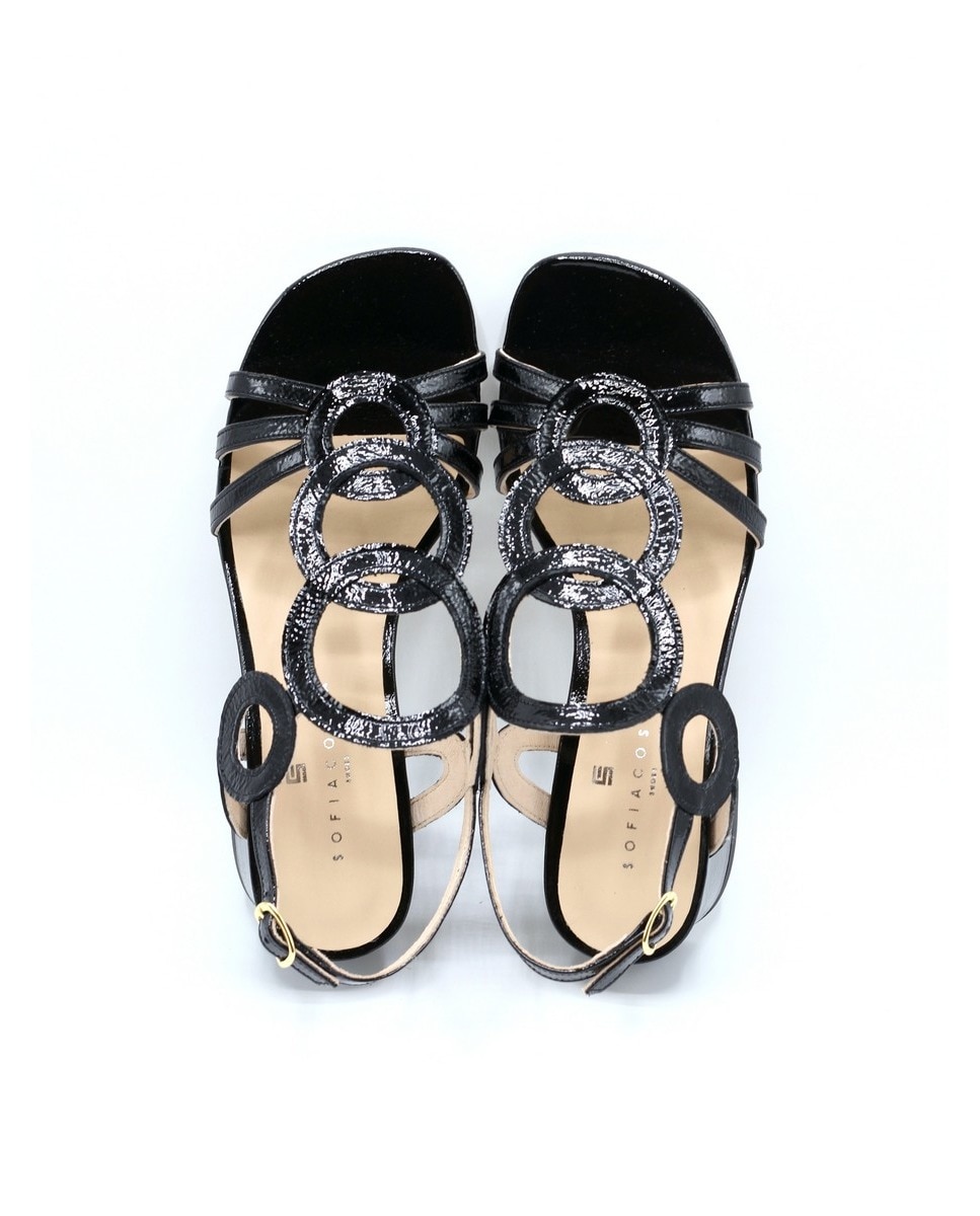 Sandália c/Fivela Preto Preto-4
