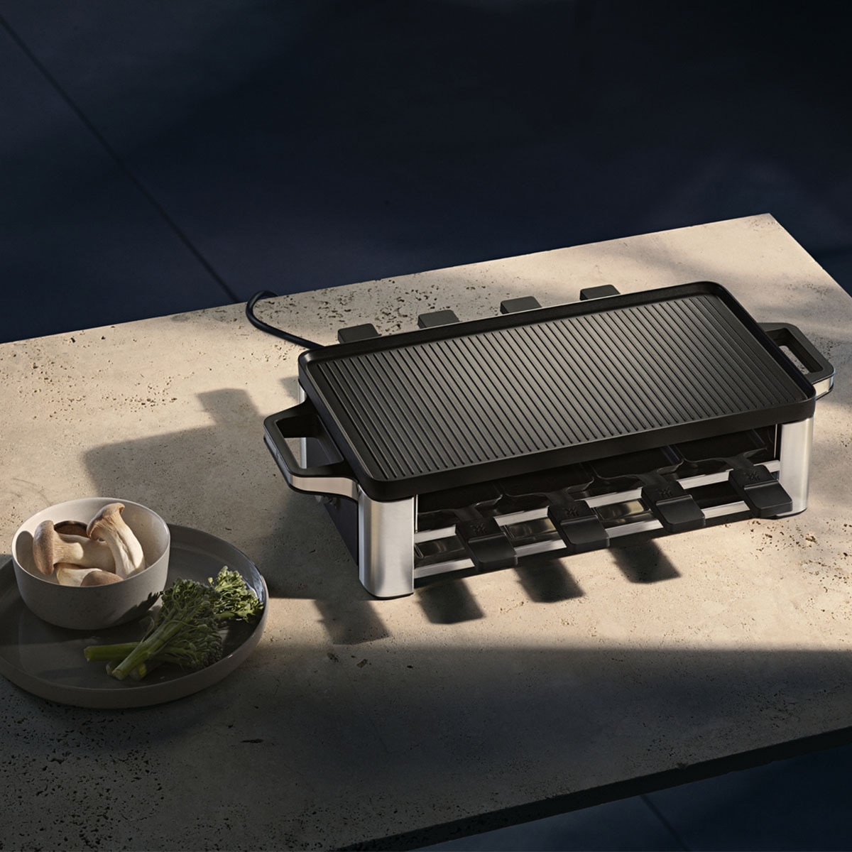 Raclette WMF Lono 3 en 1 Raclette, grill y crepera para 8 personas Negro / Gris-6