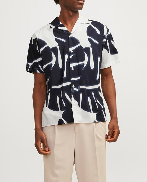 Imagen 0 de Camisa manga corta de hombre con estampado abstracto