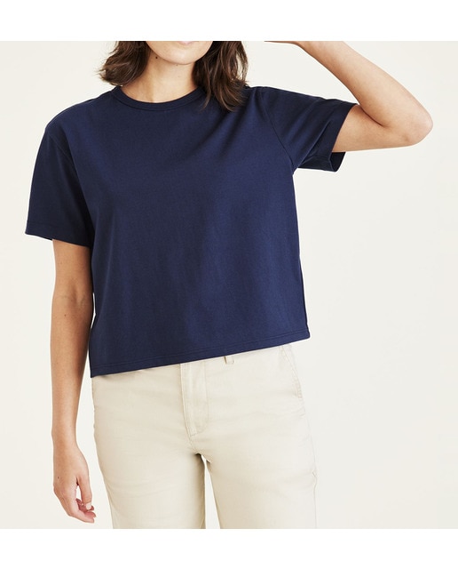 Imagen 0 de Camiseta de mujer de manga corta cuello redondo