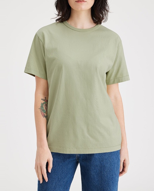 Imagen 0 de Camiseta de mujer de manga corta cuello redondo