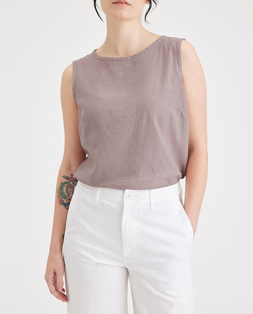 Imagen 0 de Camisa de mujer cropped sin mangas
