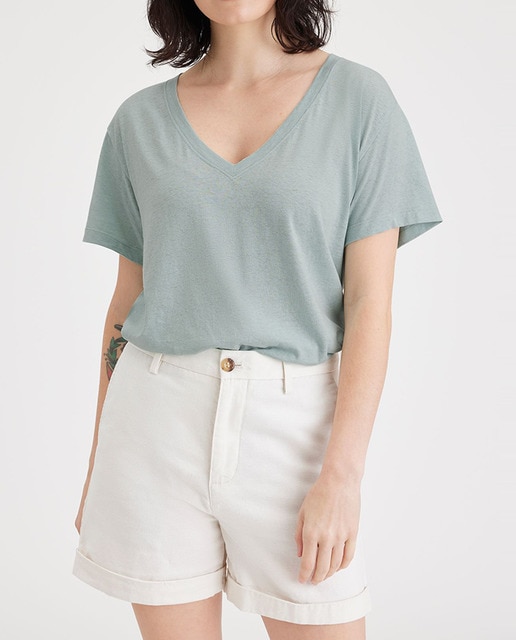 Imagen 0 de Camiseta de mujer cuello pico