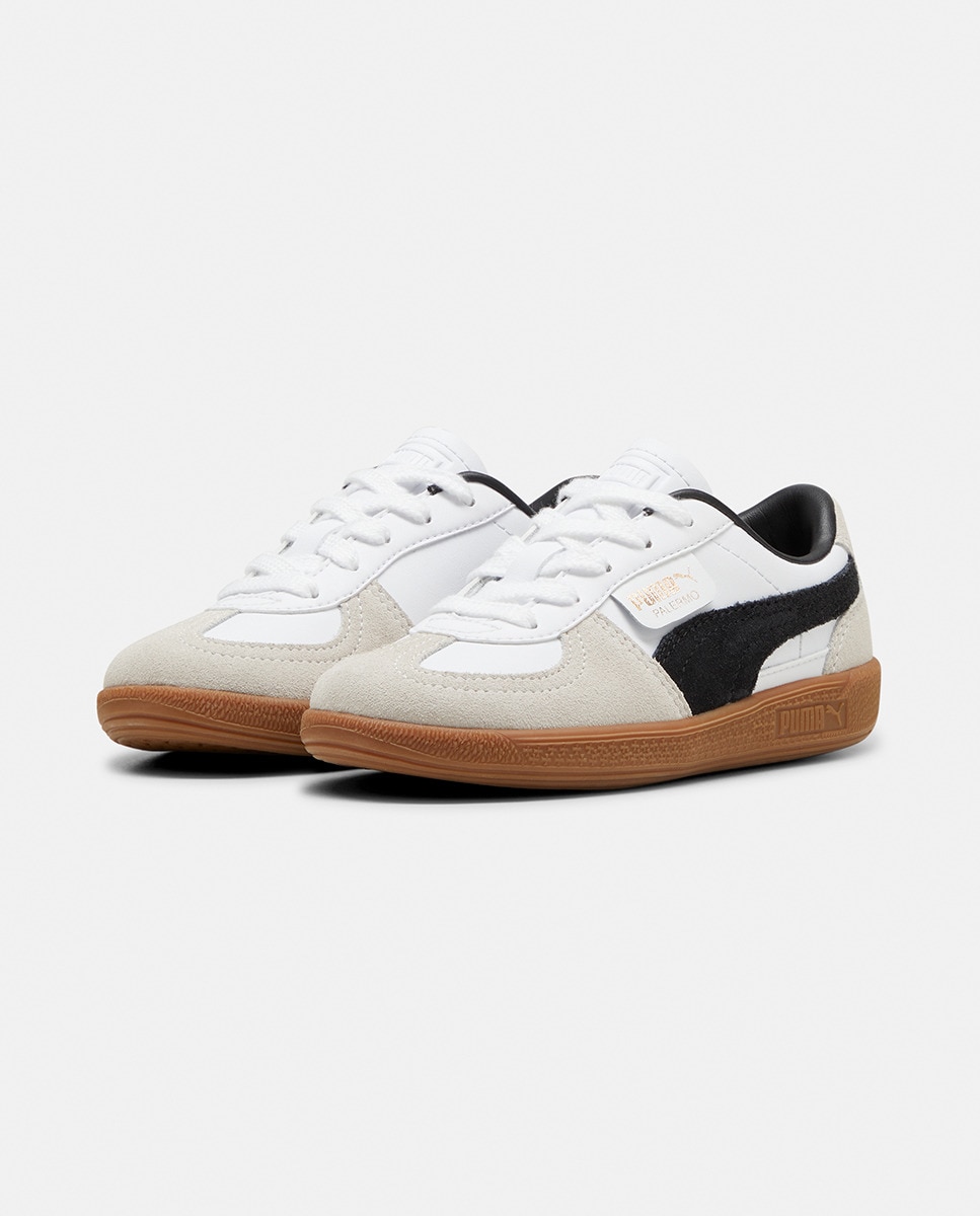 Sapatilhas Casual de Criança Palermo Lth PS Branco-6