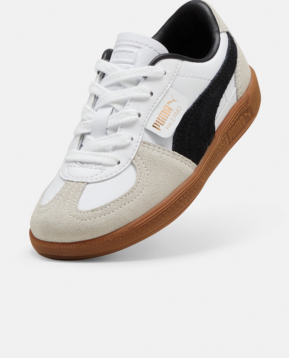 Sapatilhas Casual de Criança Palermo Lth PS Branco-4