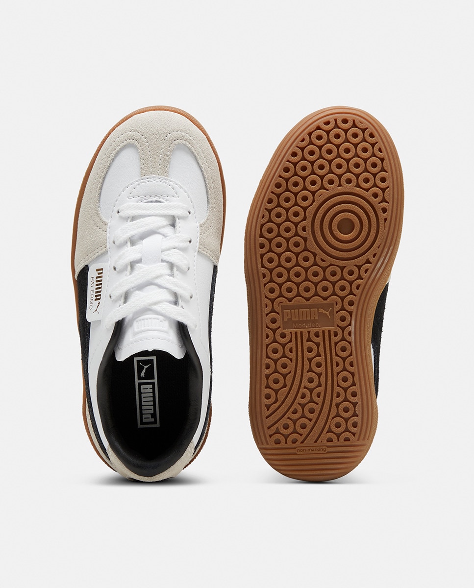 Sapatilhas Casual de Criança Palermo Lth PS Branco-3