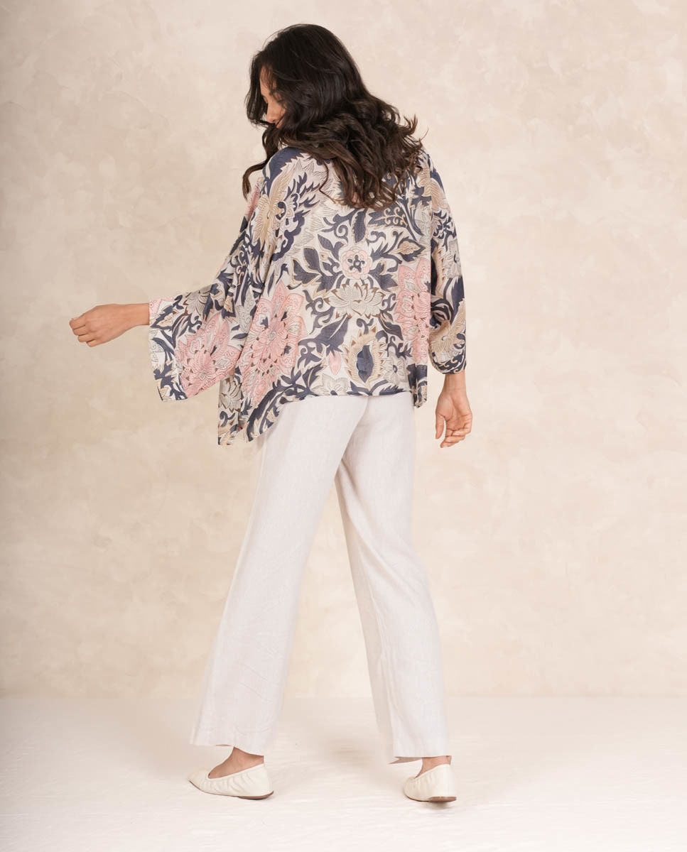 Kimono Curto Cinzento-4