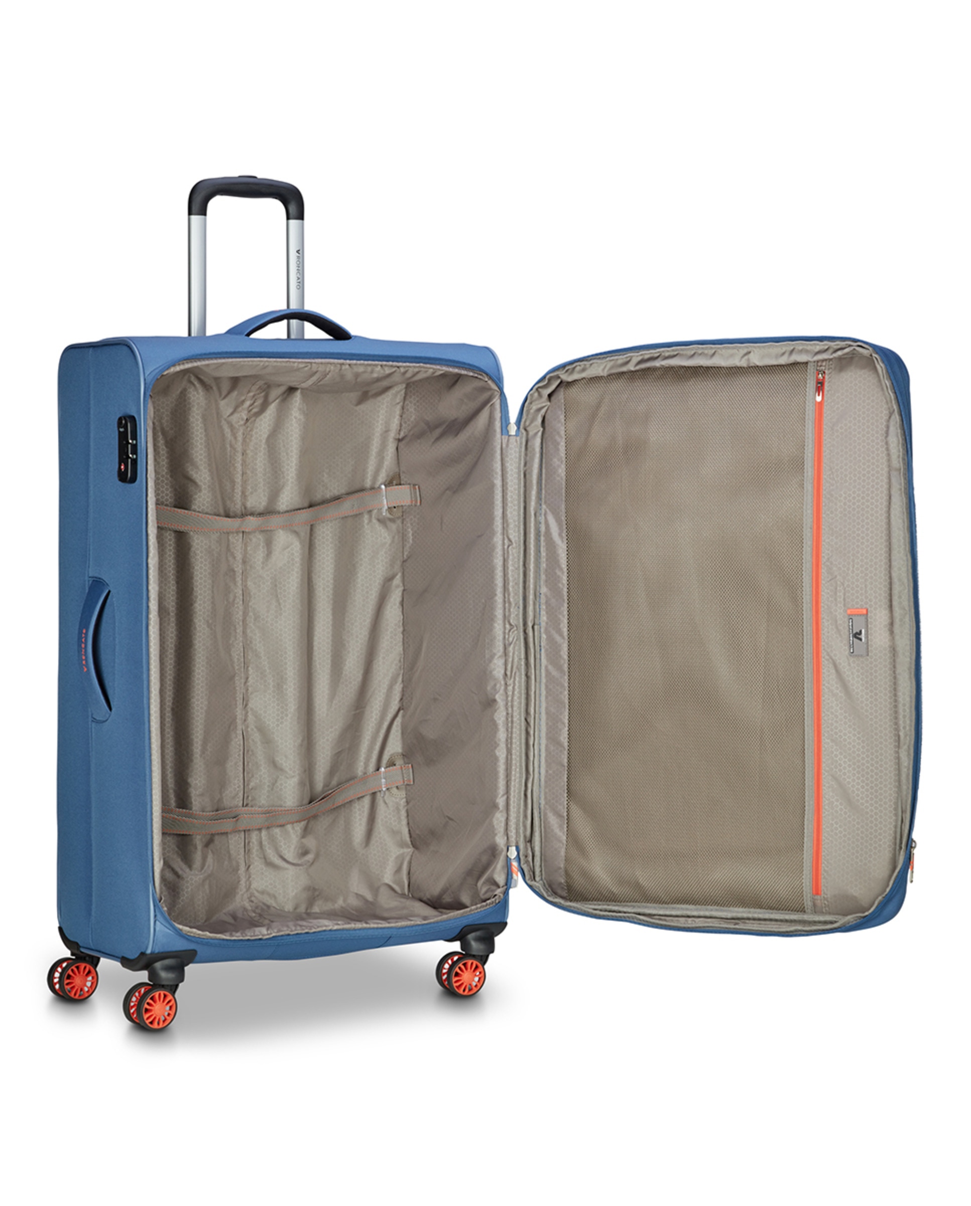 Trolley Grande Smile 2.0 DLX Flexível Expansível com Capacidade até 96 L Azul-claro-3