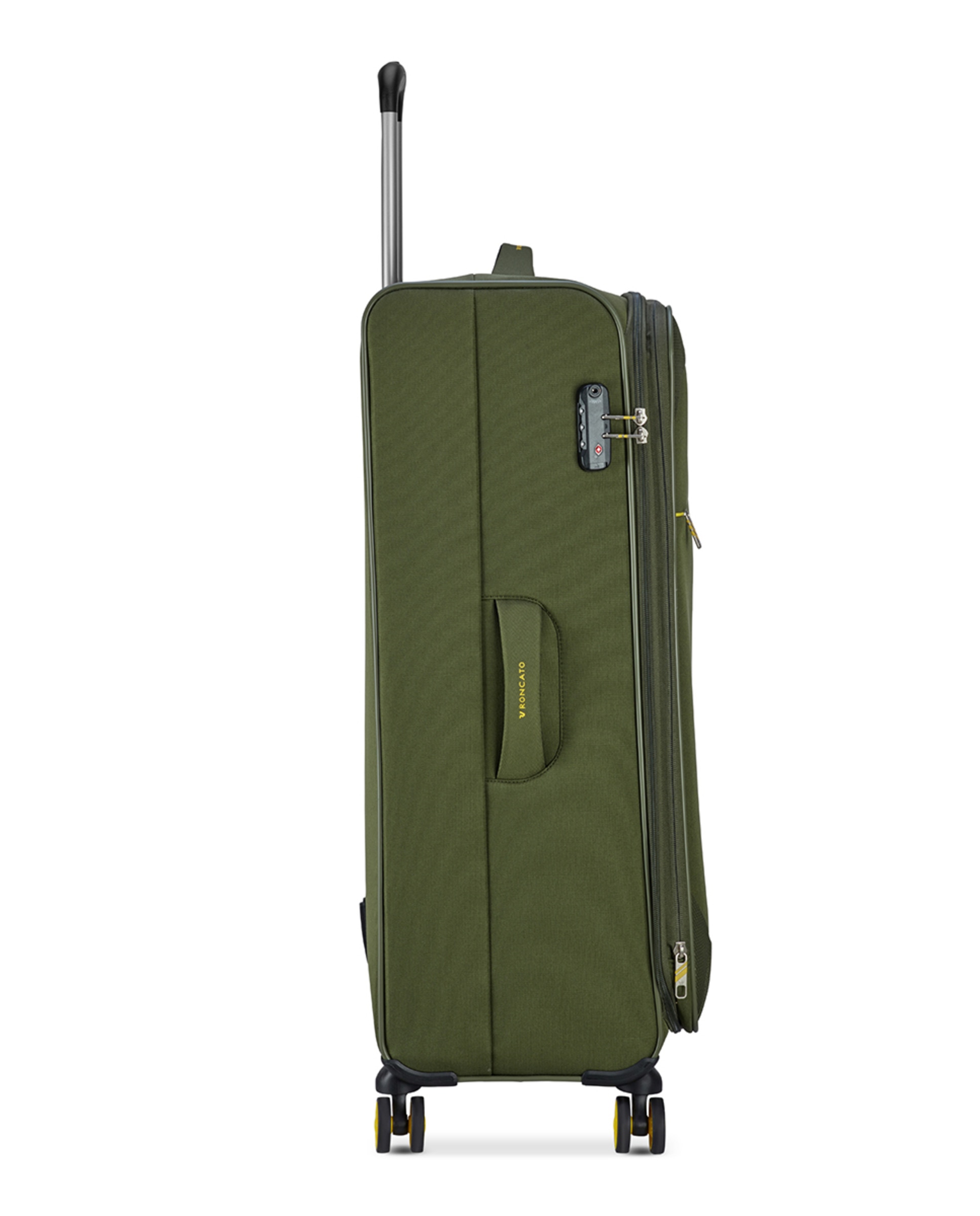 Trolley Grande Smile 2.0 DLX Flexível Expansível com Capacidade até 96 L Verde-militar-4