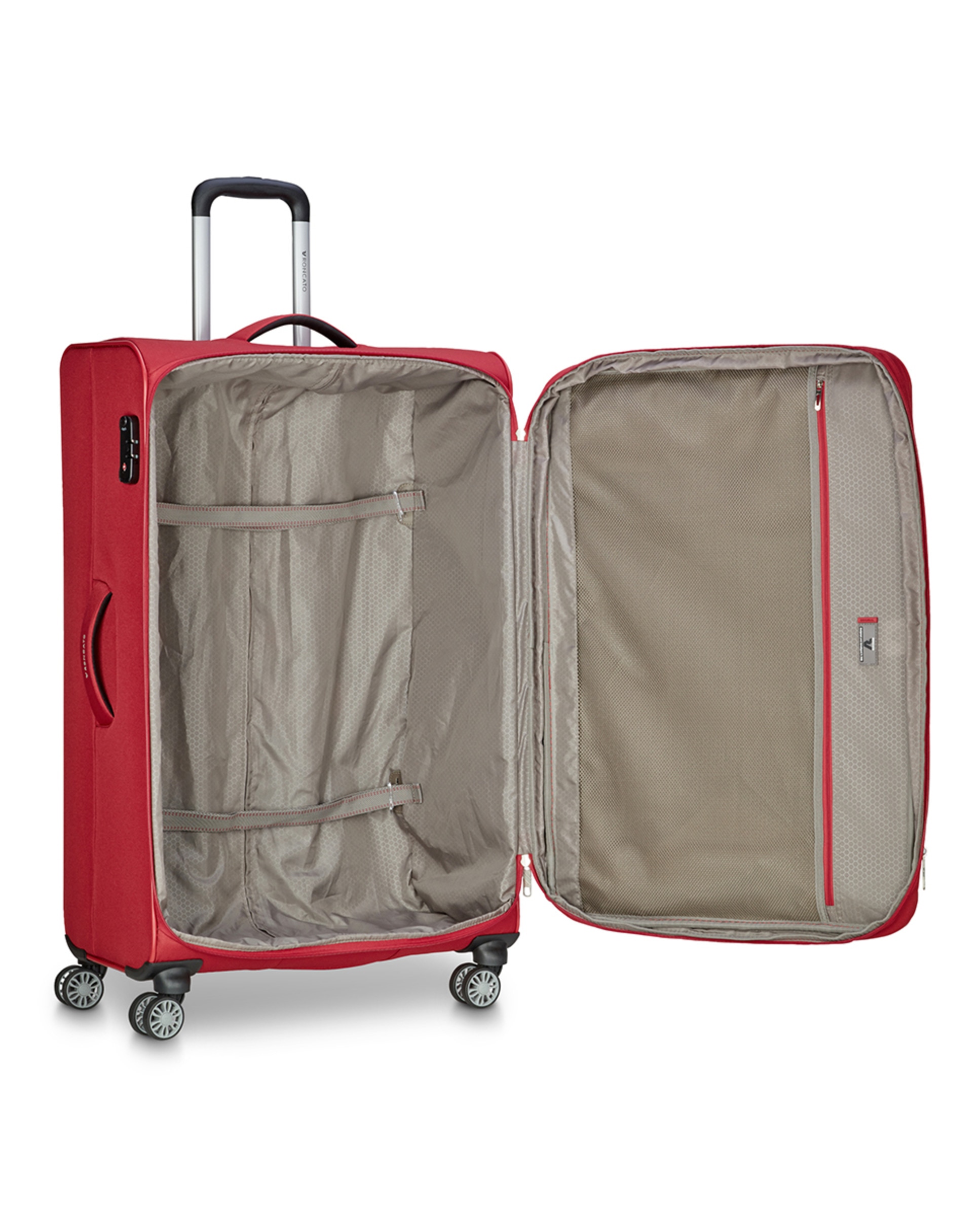 Trolley Grande Smile 2.0 DLX Flexível Expansível com Capacidade até 96 L Vermelho-3