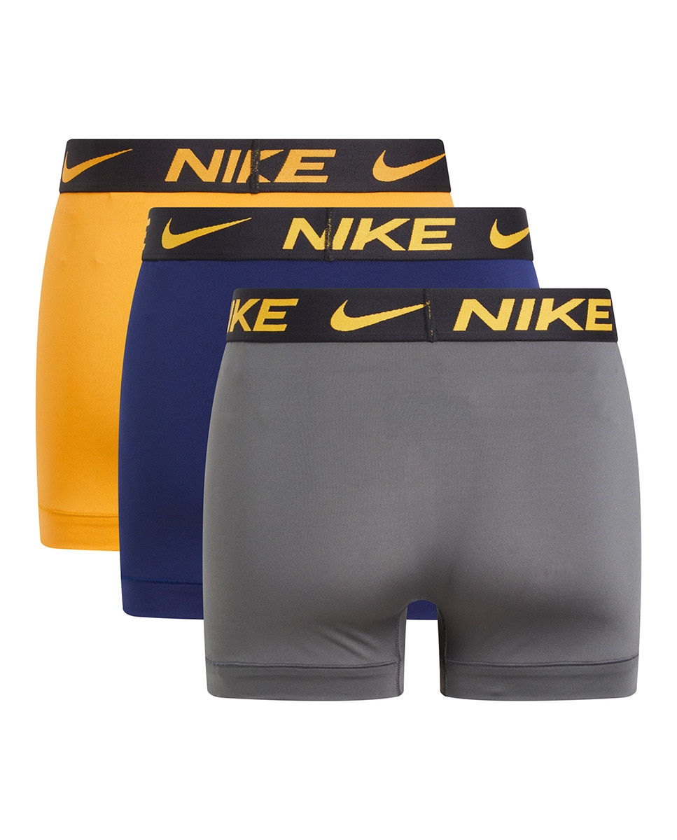 Pack de três boxers de malha pretos de homem Amarelo-2