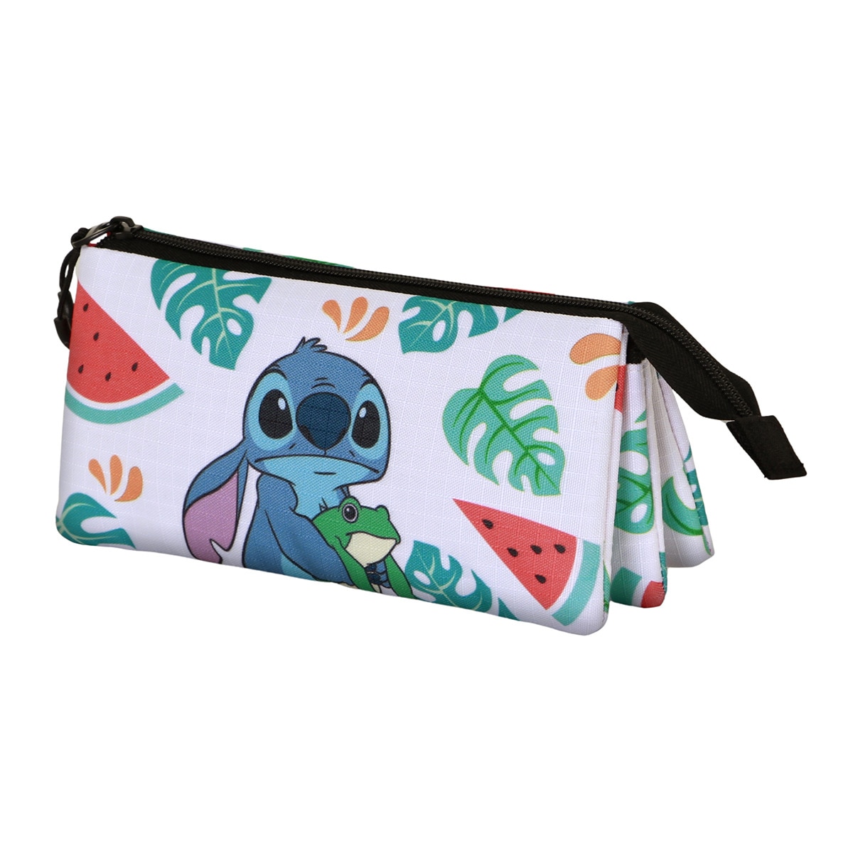 Estuche portatodo triple Lilo y Stitch frog Disney Karactermania blanco Blanco-1