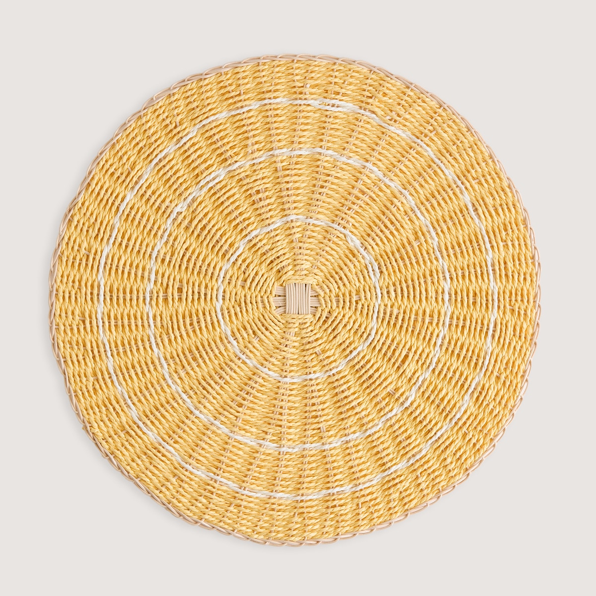 Individual de Rattan Naxos Amarelo-2