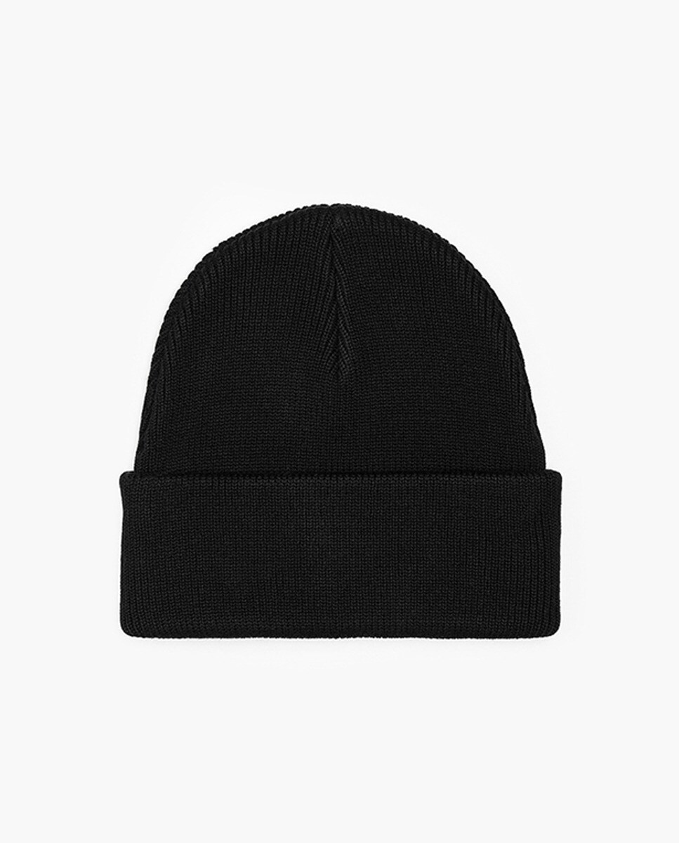 Gorro de Malha com Logótipo à Frente Preto-2