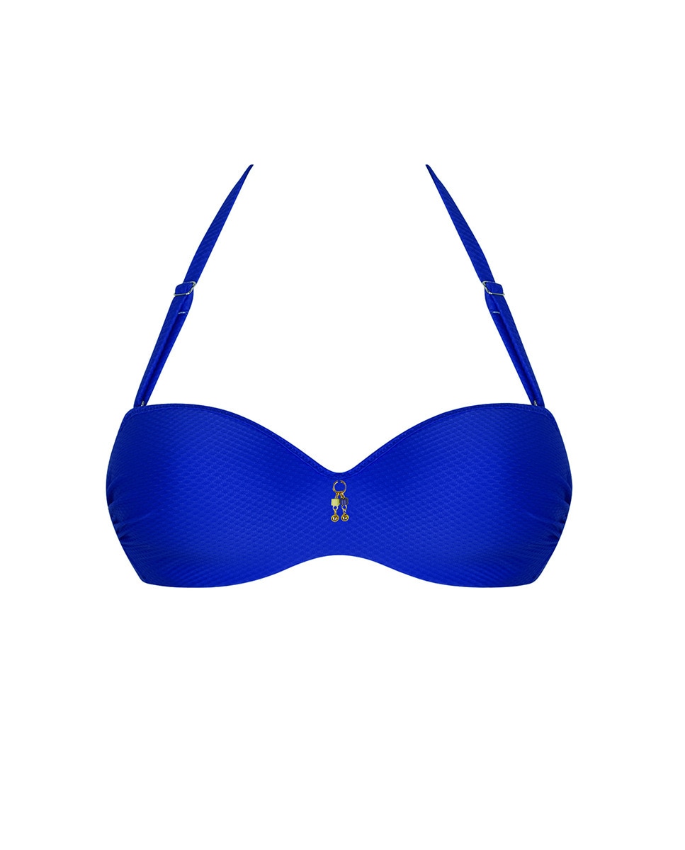 Soutien Bandeau com Copa com Foam Azul-índigo-1