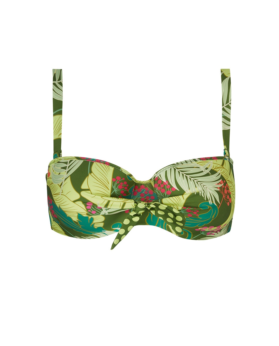 Top de Biquíni Tipo Bandeau sem Alças ou com Alças Amovíveis Multicolor-1