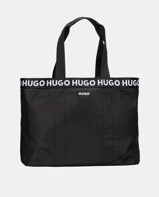 Imagem 0 de Mala Shopper com Logótipo em Contraste e em Material Reciclado - Preto