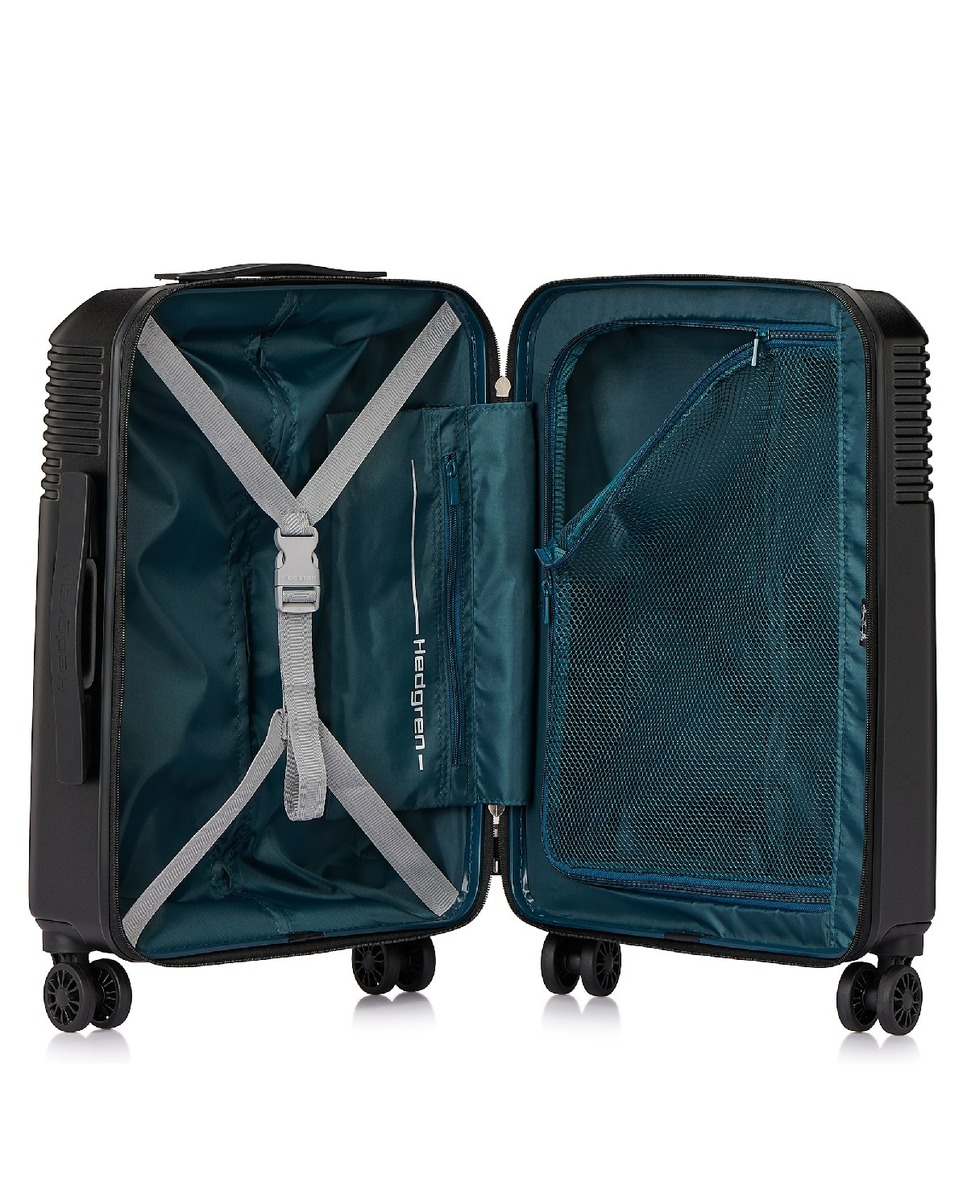Trolley de Cabine 55cm STRIPE Hedgren em Preto Preto-7